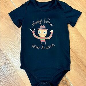 RARE Freddy Krueger Onesie | Follow Your Dreams Bodysuit NEW!